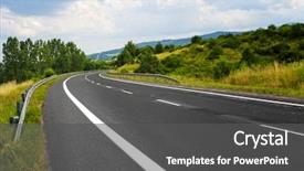  Presentation with highway - Colorful PPT layouts enhanced with highway - road backdrop and a dark gray colored foreground