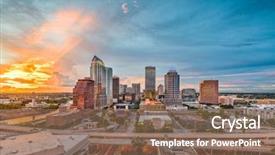  Presentation with florida - PPT theme having highway - tampa florida usa downtown skyline background and a violet colored foreground