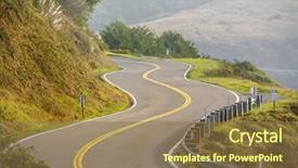  Presentation with california - Presentation consisting of highway 1 on the pacific background and a coral colored foreground