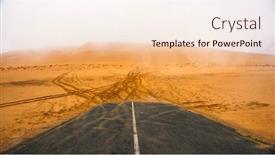  Presentation with highway - PPT layouts with highway-abruptly-terminated-ending background and a lemonade colored foreground