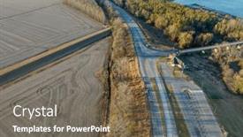  Presentation with highway - PPT layouts enhanced with highway-and-ohio-river and a violet colored foreground