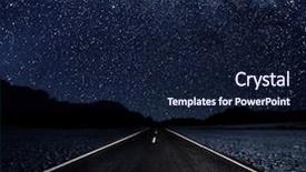  Presentation with starry night - Colorful theme enhanced with highway and starry night backdrop and a navy blue colored foreground