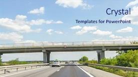  Presentation with highway - Presentation design with highway and viaduct background and a light blue colored foreground