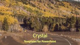  Presentation with rocky - Theme with highway at autumn sunny day background and a tawny brown colored foreground