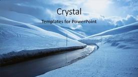  Presentation with black road - PPT theme with highway black clean asphalt road background and a light blue colored foreground