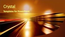  Presentation with scene - Presentation theme with highway bridge - vivid abstract night street scene background and a crimson colored foreground