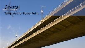  Presentation with blue sky - Cool new PPT theme with highway bridge with a blue backdrop and a  colored foreground