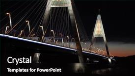  Presentation with highway - Slide deck enhanced with highway bridge with night light background and a black colored foreground