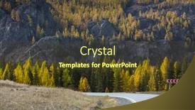  Presentation with highway - Presentation theme enhanced with highway-chuysky-trakt-of-altai background and a tawny brown colored foreground