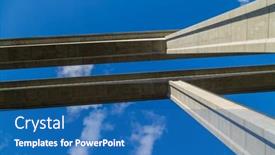  Presentation with bridge concrete - PPT layouts featuring highway-concrete-bridge-from-below background and a teal colored foreground