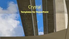  Presentation with bridge concrete - PPT layouts consisting of highway-concrete-bridge-from-below background and a tawny brown colored foreground