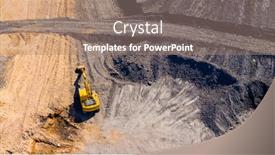  Presentation with highway construction - Audience pleasing slide set consisting of highway-construction-in-devastated-landscape backdrop and a coral colored foreground