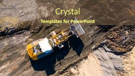  Presentation with highway construction - PPT layouts having highway-construction-in-devastated-landscape background and a tawny brown colored foreground