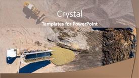  Presentation with highway construction - Audience pleasing theme consisting of highway-construction-in-devastated-landscape backdrop and a coral colored foreground