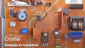  Presentation with electric circuit board - Presentation consisting of highway engineering research - electric circuit board background and a tawny brown colored foreground