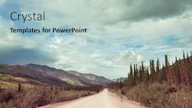  Presentation with united states unity - Cool new slides with highway-in-alaska-united-states backdrop and a soft green colored foreground