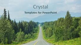  Presentation with united states - PPT theme featuring highway-in-alaska-united-states background and a lemonade colored foreground