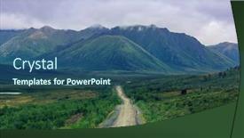  Presentation with states - Presentation having highway-in-alaska-united-states background and a ocean colored foreground