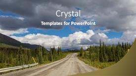  Presentation with states - Presentation enhanced with highway-in-alaska-united-states background and a gray colored foreground