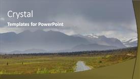  Presentation with states - Presentation consisting of highway-in-alaska-united-states background and a gray colored foreground