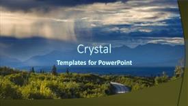  Presentation with united - Theme having highway-in-alaska-united-states background and a ocean colored foreground