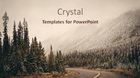  Presentation with banff national park - Slides with highway-in-banff-national-park background and a lemonade colored foreground