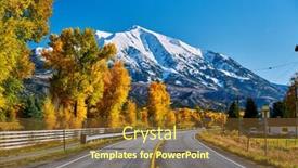  Presentation with rocky mountains - Slides enhanced with  background and a  colored foreground