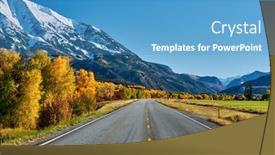  Presentation with rocky mountains - Amazing theme having  backdrop and a  colored foreground