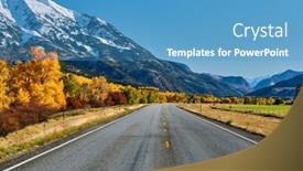  Presentation with rocky mountains - Slide deck consisting of  background and a  colored foreground