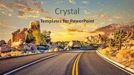  Presentation with joshua tree national park - Theme consisting of highway-in-joshua-tree-national background and a coral colored foreground