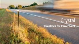  Presentation with fall morning - Slides with highway-in-nebraska-sandhills background and a coral colored foreground