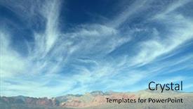  Presentation with nevada desert - Cool new PPT theme with highway in the vast desert backdrop and a light blue colored foreground