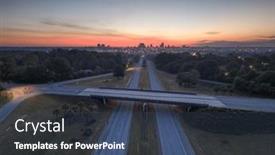  Presentation with dawn - PPT layouts consisting of highway-into-columbia-south-carolina background and a ocean colored foreground