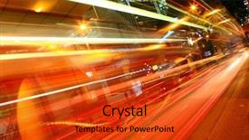  Presentation with traffic light - Theme enhanced with highway light trails background and a red colored foreground