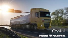  Presentation with cargo - Cool new slide deck with highway-m-4-don-rostov backdrop and a  colored foreground