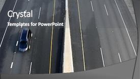  Presentation with highway road accidents - Colorful theme enhanced with highway on a toll road backdrop and a dark gray colored foreground