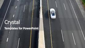  Presentation with beautiful green - Slides enhanced with highway on a toll road background and a dark gray colored foreground