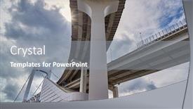  Presentation with bridge overpass - Cool new presentation theme with highway-overpass-onramp backdrop and a gray colored foreground