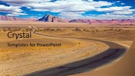  Presentation with africa tourism - Amazing slides having world's oldest namib backdrop and a coral colored foreground