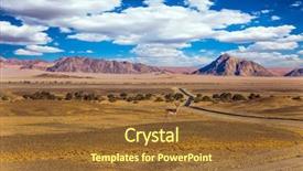  Presentation with africa tourism - Beautiful theme featuring impala antelope in africa the concept of exotic car tourism the highway passes through the world's oldest namib desert backdrop and a tawny brown colored foreground