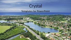  Presentation with coastal - Presentation theme having highway planing - aerial shot of coastal region background and a  colored foreground