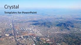  Presentation with phoenix - Colorful theme enhanced with highway planing - aerial view of phoenix city backdrop and a light blue colored foreground