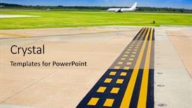  Presentation with pavement - Audience pleasing theme consisting of highway planing - airport signals in pavement backdrop and a  colored foreground