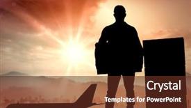  Presentation with columns ancient roman road city - Slide set having highway planing - confident delivery man holding cardboard background and a tawny brown colored foreground