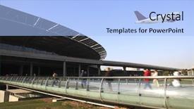  Presentation with beijing air pollution - Amazing presentation theme having highway planing - t3 airport building in beijing backdrop and a light blue colored foreground