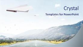  Presentation with way forward agriculture - Presentation design enhanced with highway planing - way to success background and a sky blue colored foreground