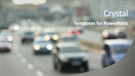  Presentation with cars - Slide deck having highway projects - blurred view of road background and a gray colored foreground