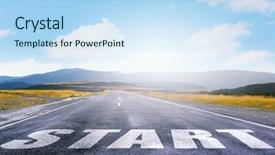  Presentation with motivation - Slides featuring highway projects - start word as motivation writen background and a sky blue colored foreground