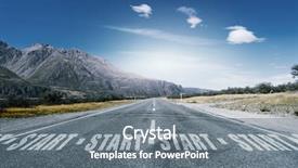  Presentation with motivation - Colorful presentation theme enhanced with highway projects - start word as motivation writen backdrop and a gray colored foreground