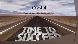  Presentation with desert - Audience pleasing slide set consisting of highway projects - time to succeed written backdrop and a light gray colored foreground